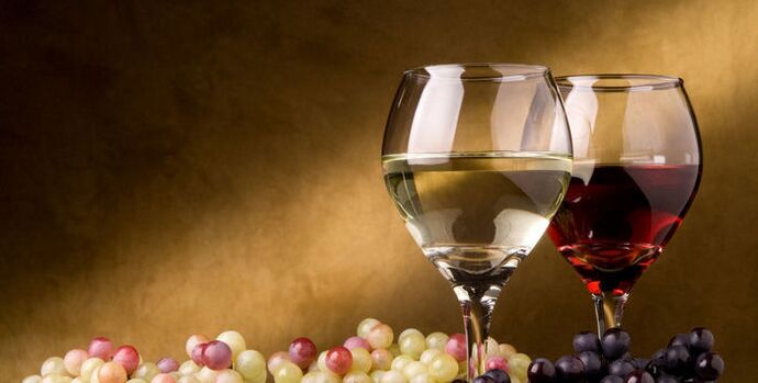 valge ja punane vein kaalust alla võttes